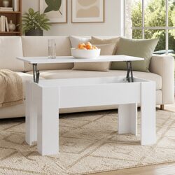 Transform Your Living Room with This White Lift Top Coffee Table