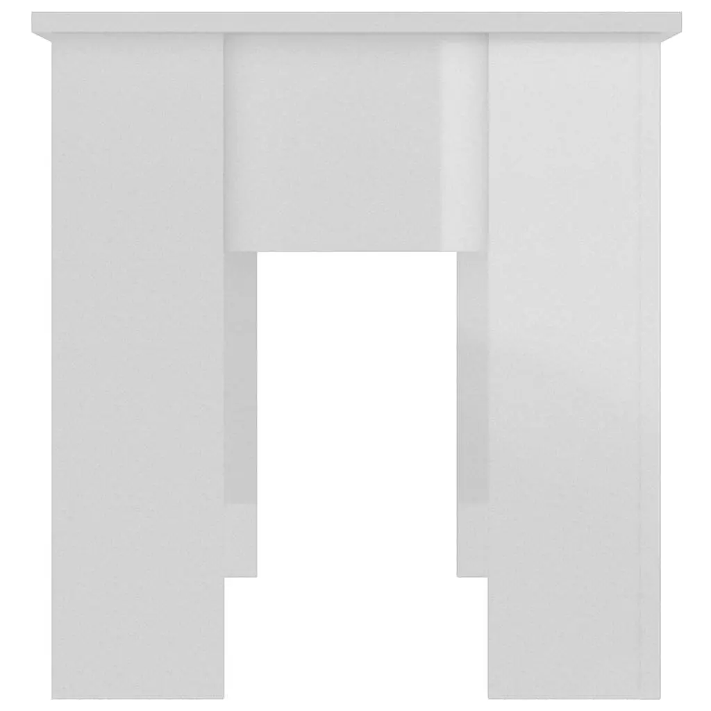 Lift Top Coffee Table White High Gloss Engineered Wood with Hidden Storage
