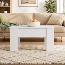 Chic White Coffee Table for Versatile Living Spaces