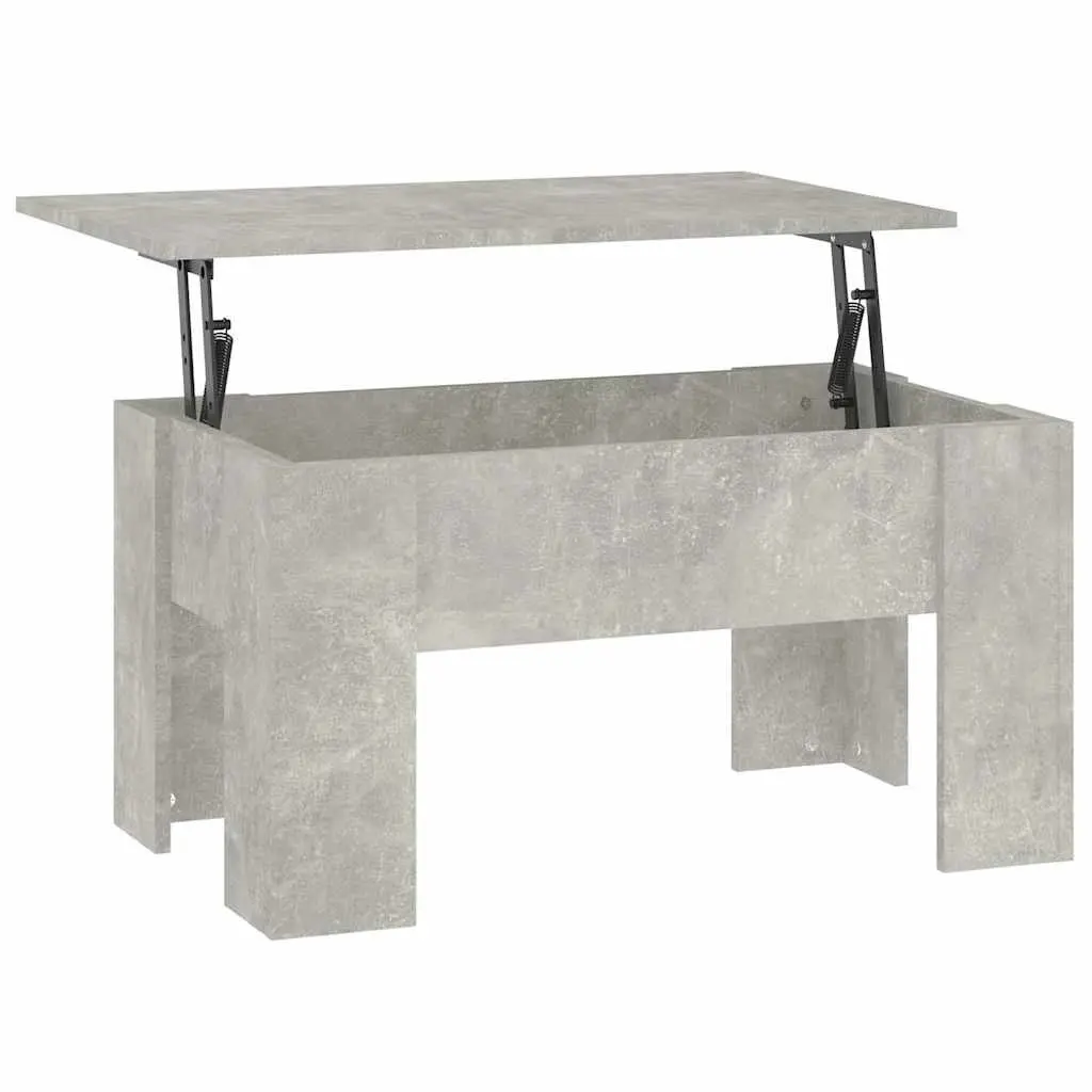 Coffee Table Lift Top Storage Engineered Wood Grey Modern Living Room Furniture