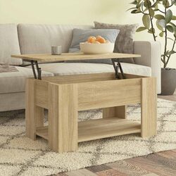 Enhance Your Living Space with This Brown Lift Top Table