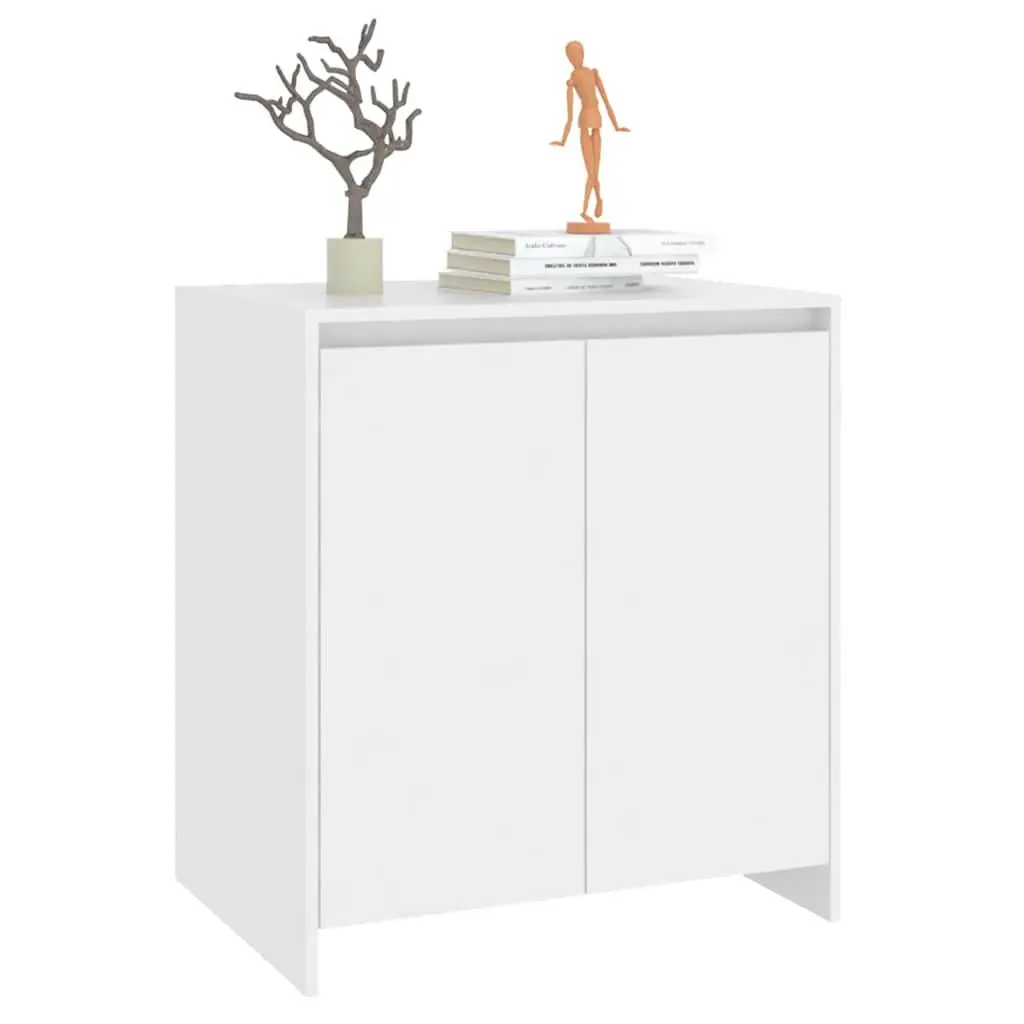 Sideboard Cabinet White 2 Door Storage Furniture Buffet Display Unit