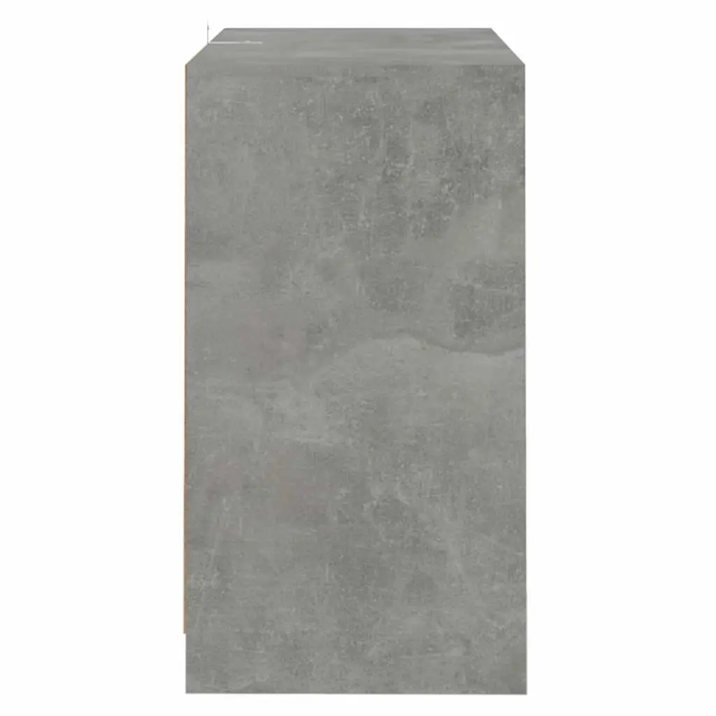 Grey Sideboard 70x41x75cm Engineered Wood Minimalist Storage Cabinet with 3 Drawers
