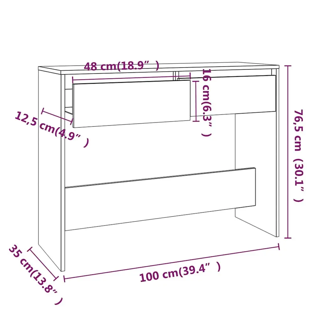 Console Table Hallway Entrance Accent Side Table Black Storage Furniture