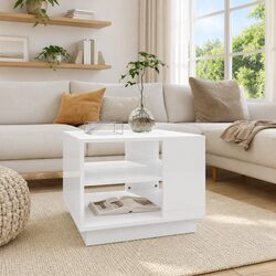 Elevate Your Living Space with This Modern White Coffee Table