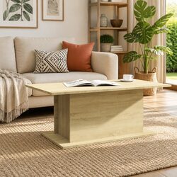 Stylish Beige Coffee Table for Living Room - Sonoma Oak
