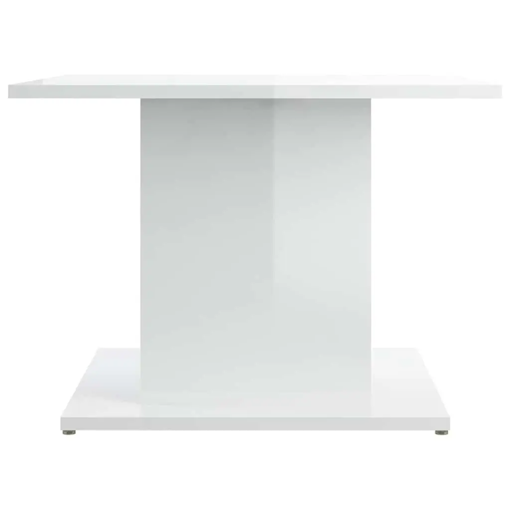 Coffee Table 55.5x55.5x40cm High Gloss White Modern Accent Furniture