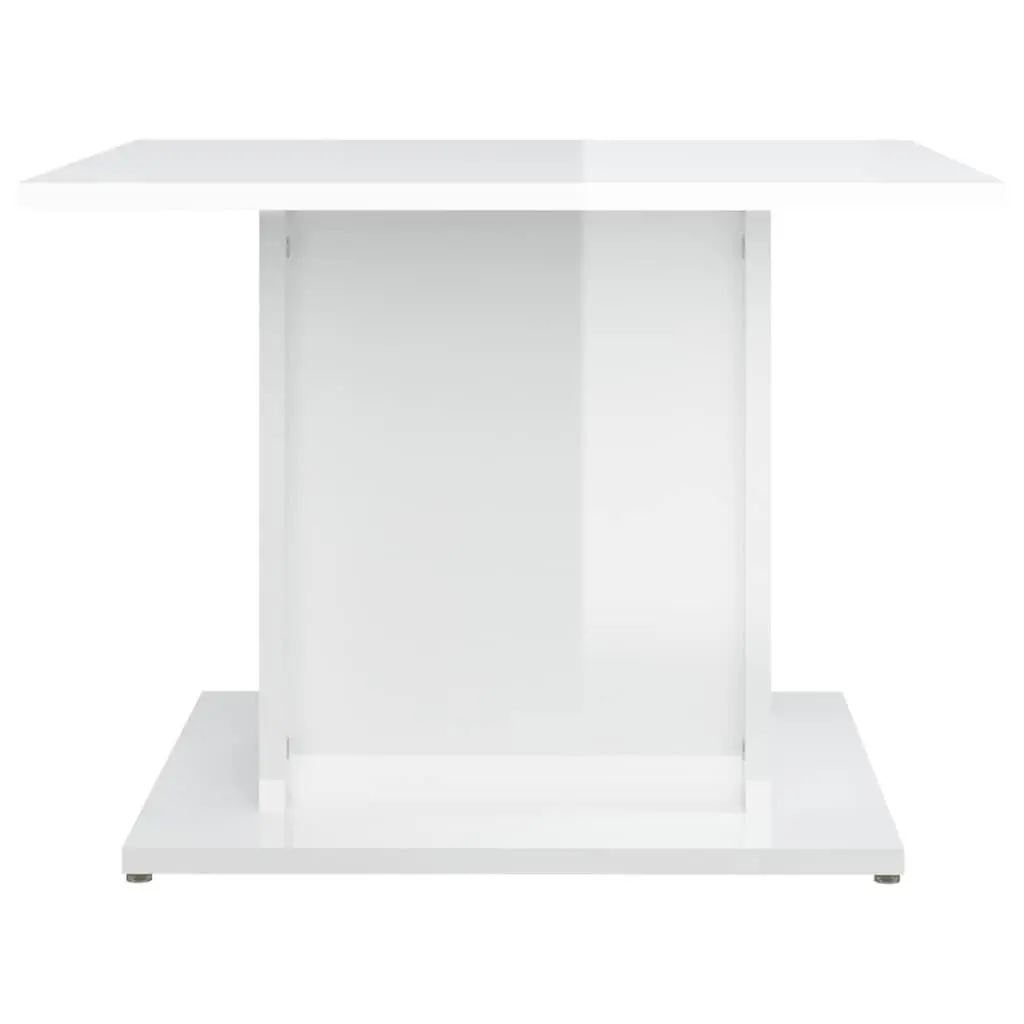 Coffee Table 55.5x55.5x40cm High Gloss White Modern Accent Furniture