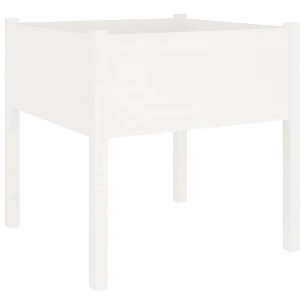 Garden Planters 70x70x70 cm White 2 pcs Deep Wide Outdoor Flower Boxes
