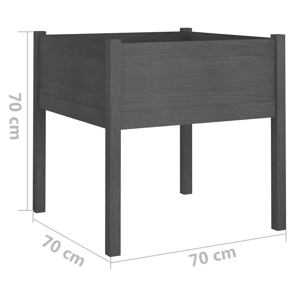 Garden Planters 2 Pieces Large Deep Wide Grey Outdoor Flower Boxes