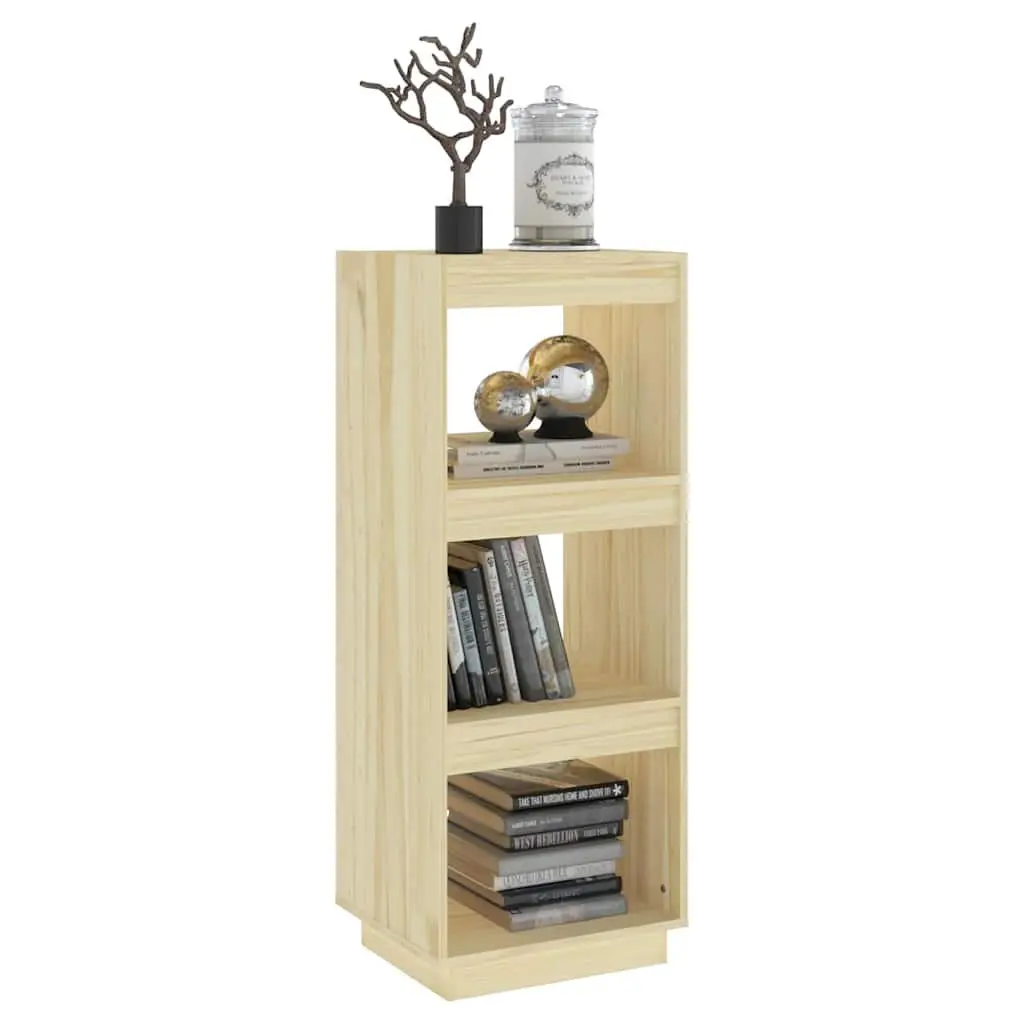 Solid Pinewood Book Cabinet 40x35x103cm Room Divider Bookshelf Storage Organiser