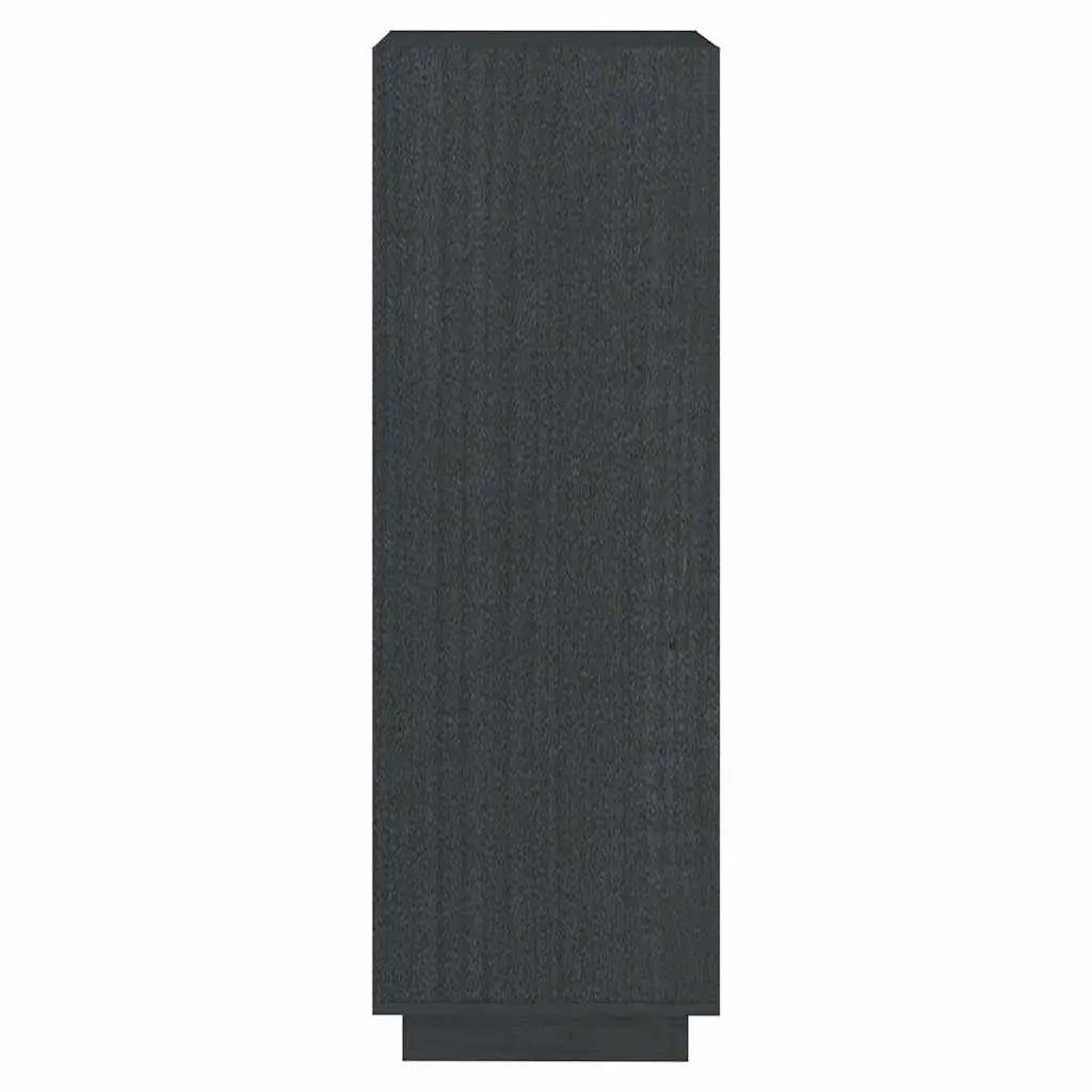 Book Cabinet Room Divider 40x35x103cm Grey Solid Pinewood Storage