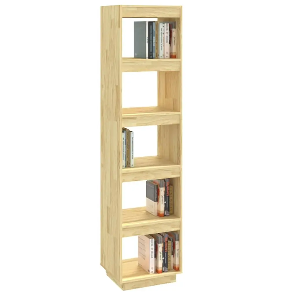 Book Cabinet 40x35x167cm Solid Pinewood Room Divider Shelving Unit