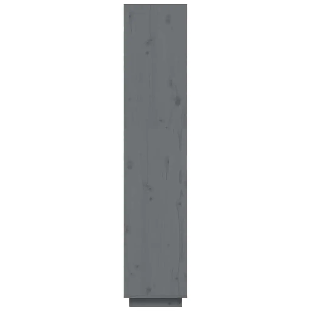 Book Cabinet Room Divider Grey 40x35x167 cm Solid Wood Pine Storage Shelf