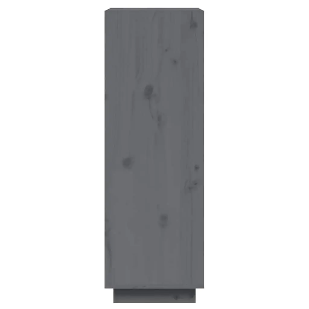 Book Cabinet Room Divider Grey 60x35x103 cm Solid Pinewood Shelving Storage
