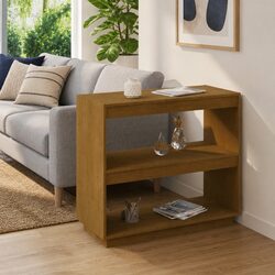 Honey Brown Shelving Unit for Stylish Home Organization