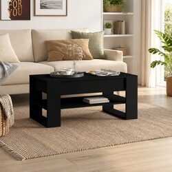 Stylish Coffee Table with Storage Shelf for Modern Spaces 102x55x45cm