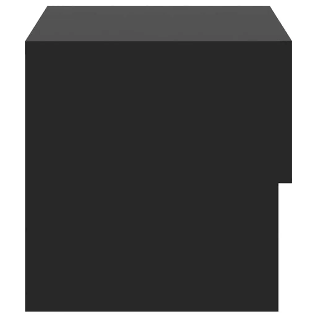 Wall-mounted Bedside Cabinets 2 pcs Black Floating Storage Unit