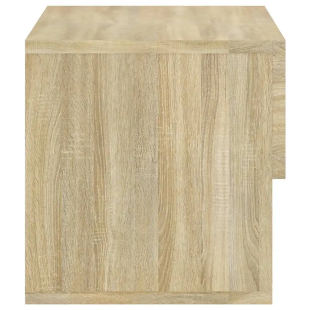 Wall-mounted Bedside Cabinet Brown Floating Shelf Space-saving Storage