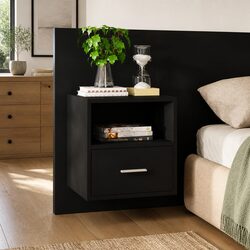 Enhance Your Space with a Black Floating Bedside Cabinet