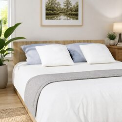 Brown Engineered Wood Bed Headboard for Enhanced Bedroom Style