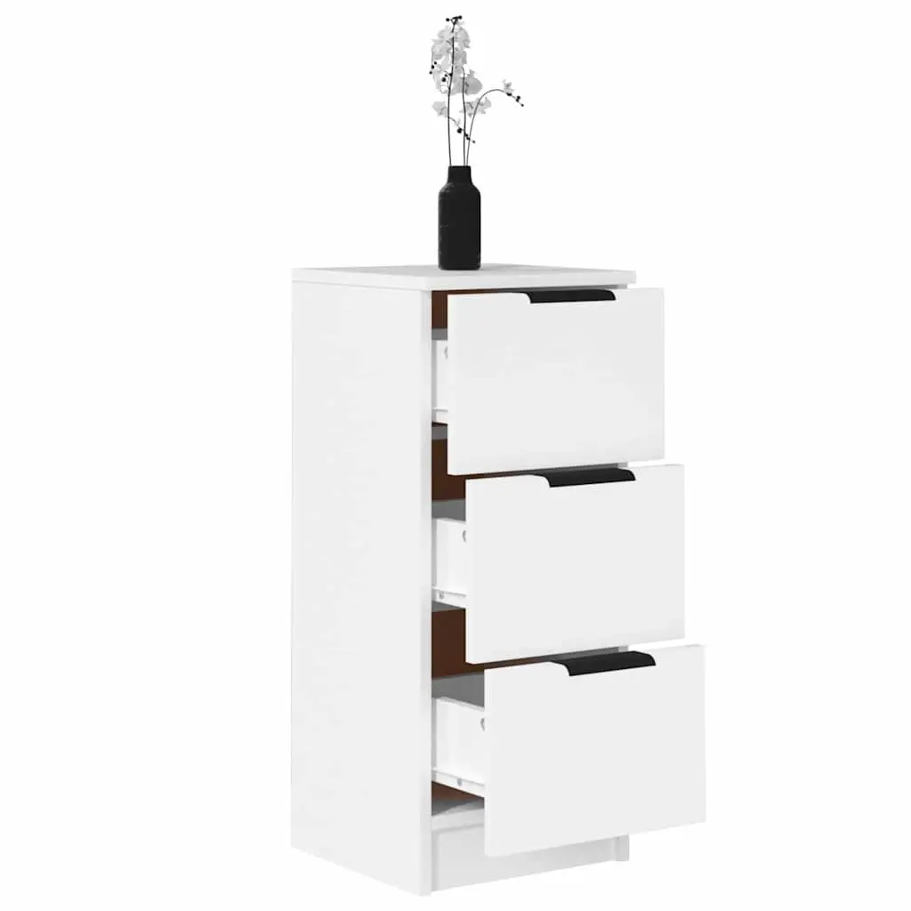 Sideboard Cabinet 30x30x70cm White 3 Drawers Multifunctional Storage Furniture