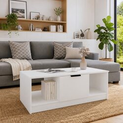 Elevate Your Living Space with This White Coffee Table