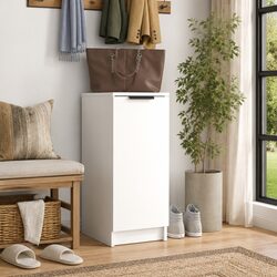 Stylish White Shoe Cabinet for an Organized Home 30x35x70 cm