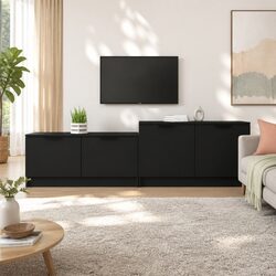 Modern Black TV Cabinet for Organised Living Room Spaces
