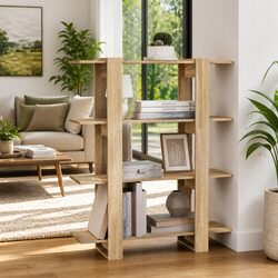 Sonoma Oak Bookcase Room Divider for Stylish Spaces