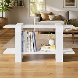 High Gloss White Book Cabinet Shelving Unit Engineered Wood Storage Organiser