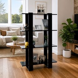Enhance Your Space with a Black Wooden Book Cabinet