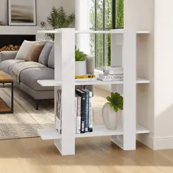 White Wooden Book Cabinet Enhances Your Living Space