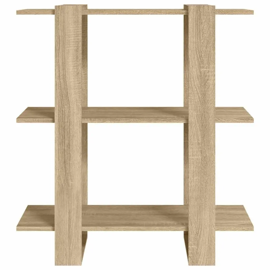 Wooden Book Cabinet Room Divider Storage Organizer Brown 80 x 30 x 87 cm