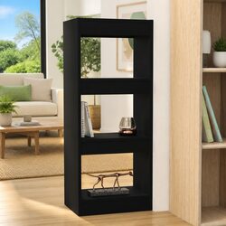 Enhance Your Space with a Black Book Cabinet Room Divider 40x30x103cm