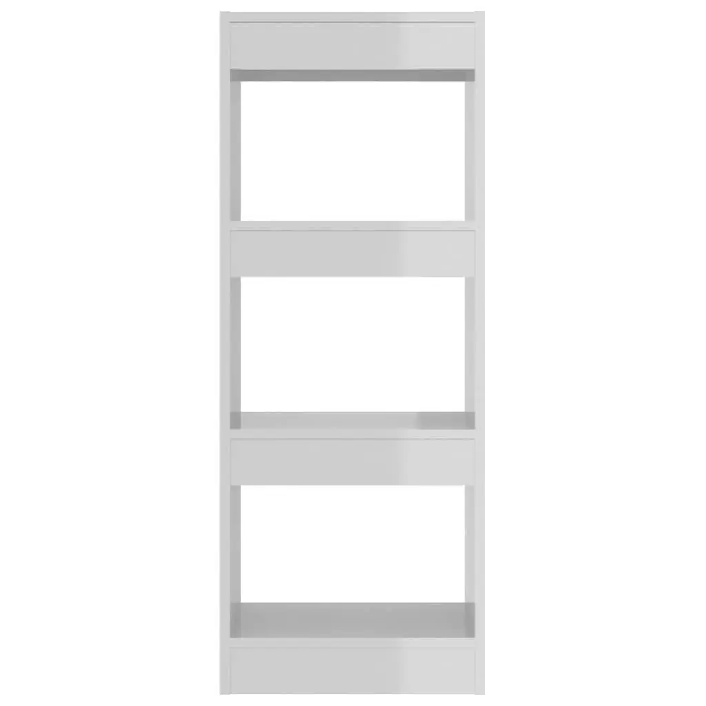 Room Divider Book Cabinet High Gloss White Storage Unit Shelving 40x30x103cm