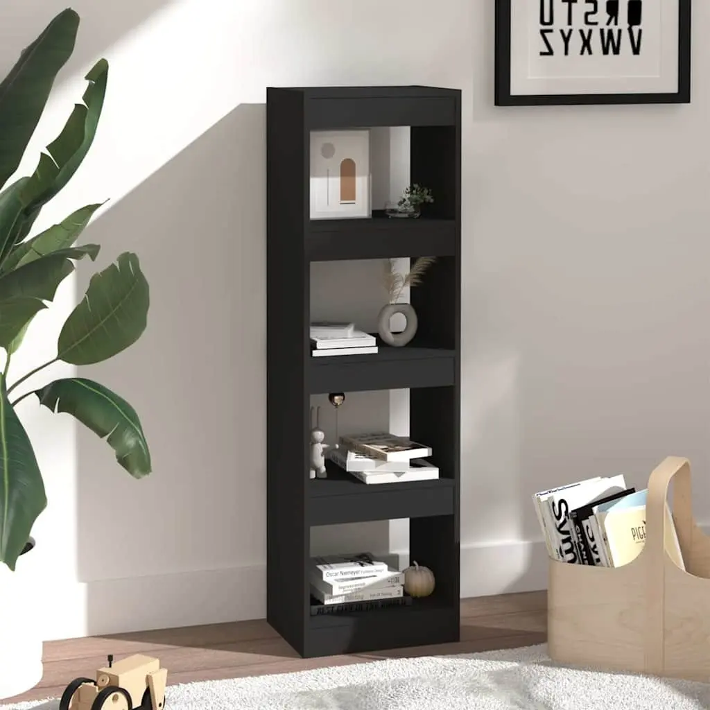 Book Cabinet Black Room Divider Storage Shelving Unit