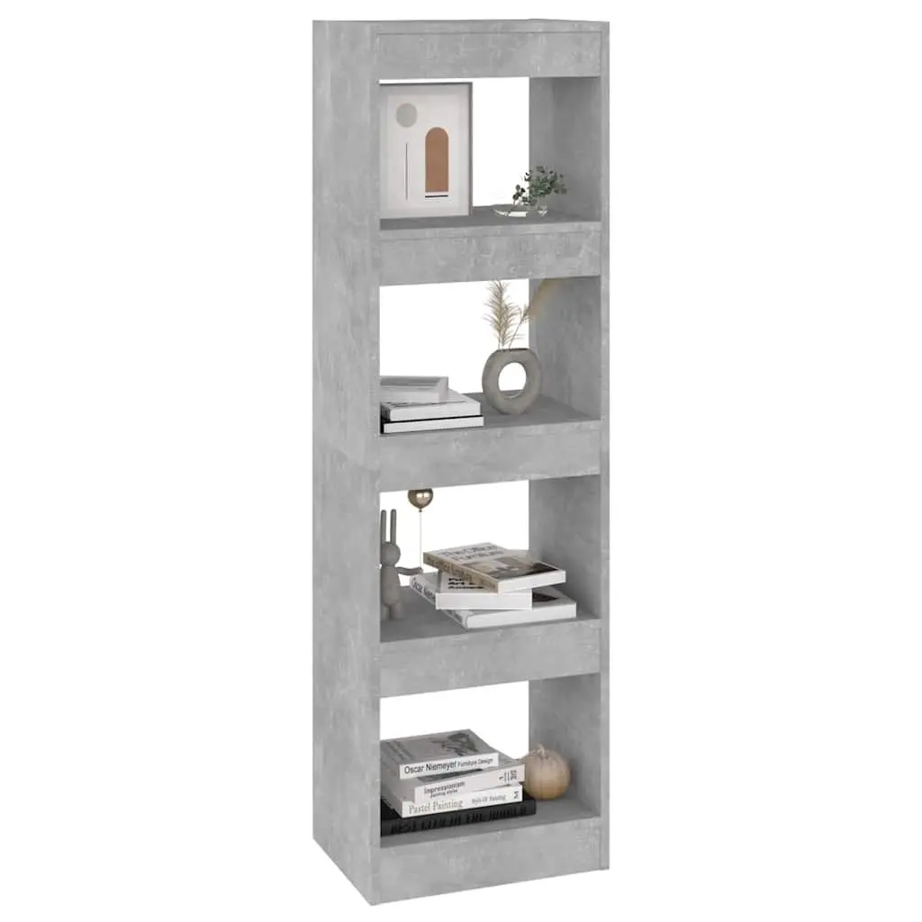 Book Cabinet Grey Standing Shelf Room Divider Storage Unit