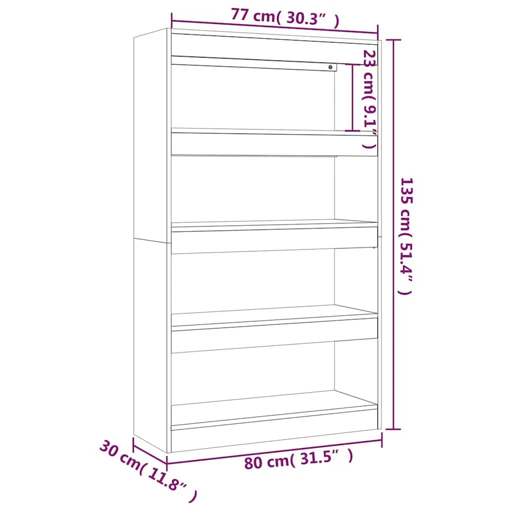 Black Book Cabinet Room Divider Wooden Shelving Unit Storage Organiser Display