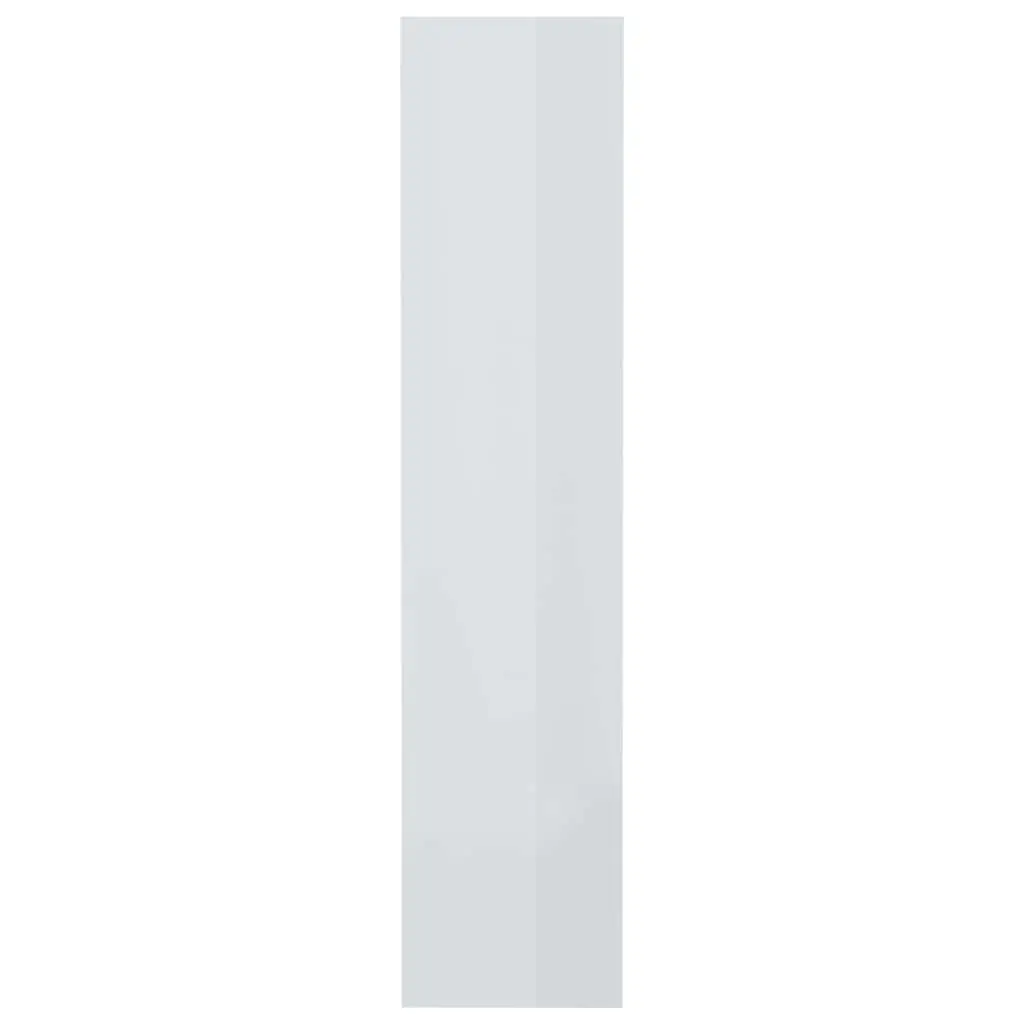 Book Cabinet Room Divider High Gloss White Storage Organizer