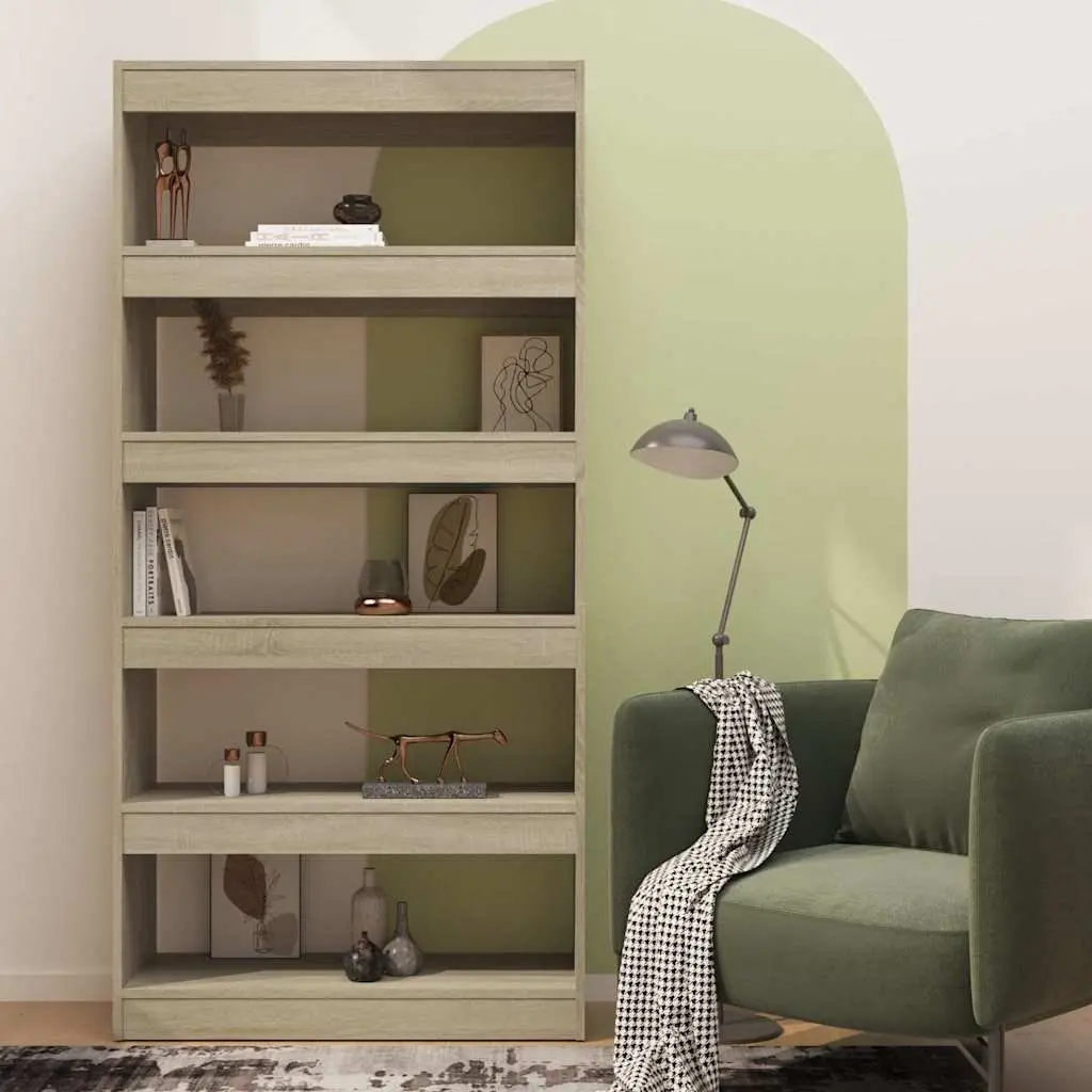 Book Cabinet 80x30x166cm Room Divider Storage Organiser Brown Engineered Wood