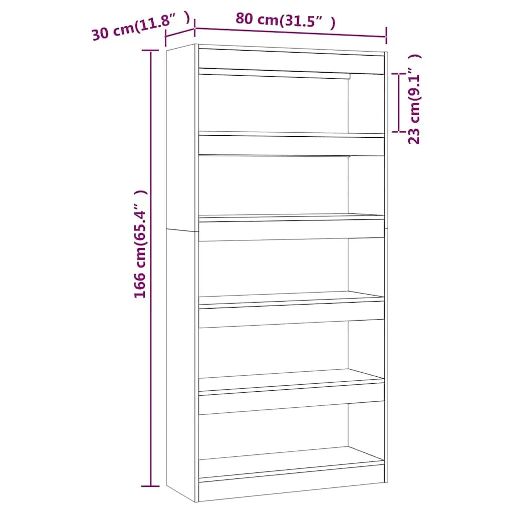 Grey Engineered Wood Book Cabinet Room Divider 80Wx30Dx166H Spacious Storage Shelving Unit