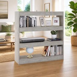 Functional Grey Storage Shelf and Room Divider
