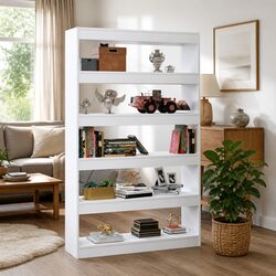 White Wooden Book Cabinet: Elevate Your Living Space 100x30x166cm