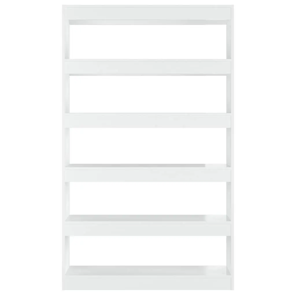 Wooden Book Cabinet Room Divider High Gloss White Ample Storage