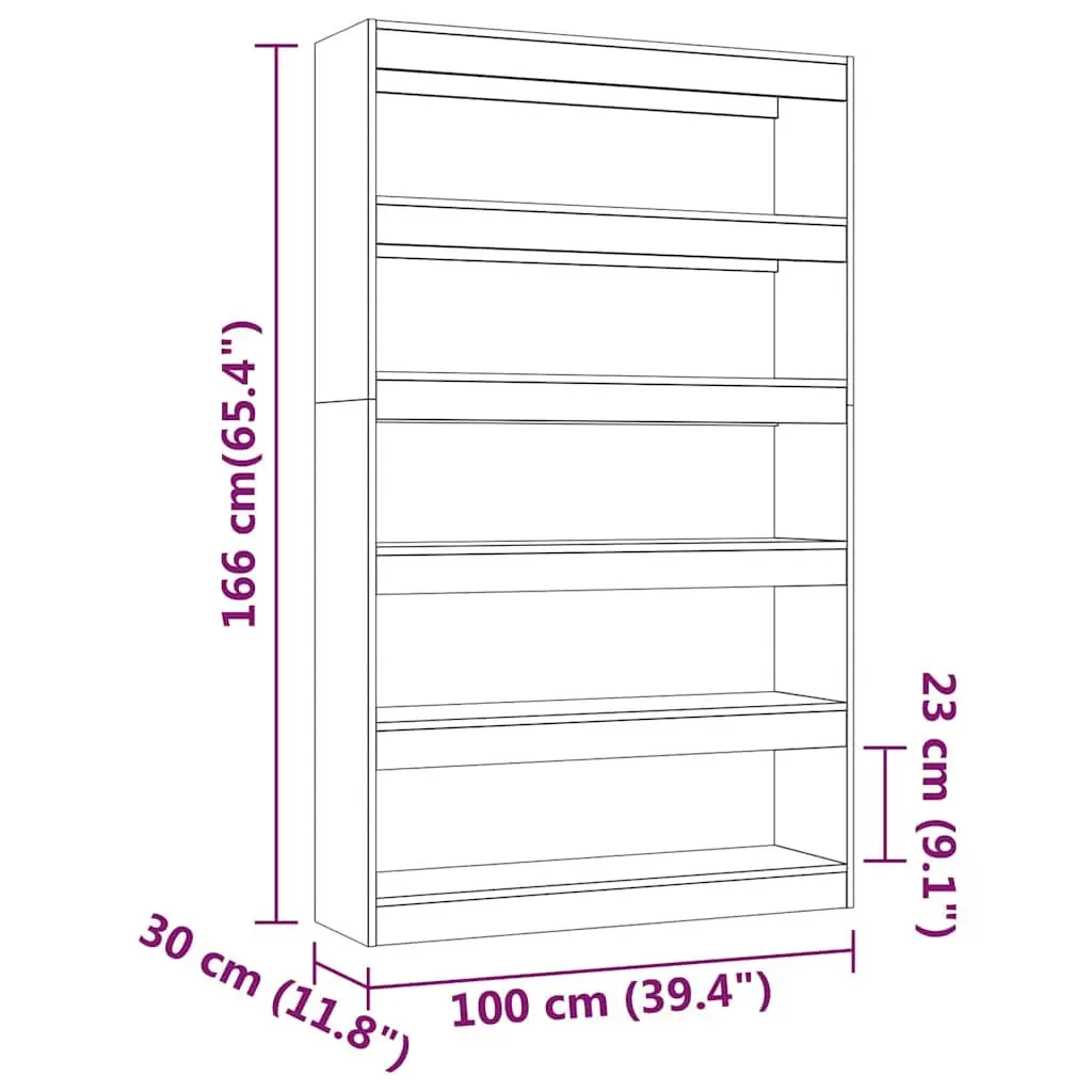 Wooden Book Cabinet Room Divider High Gloss White Ample Storage