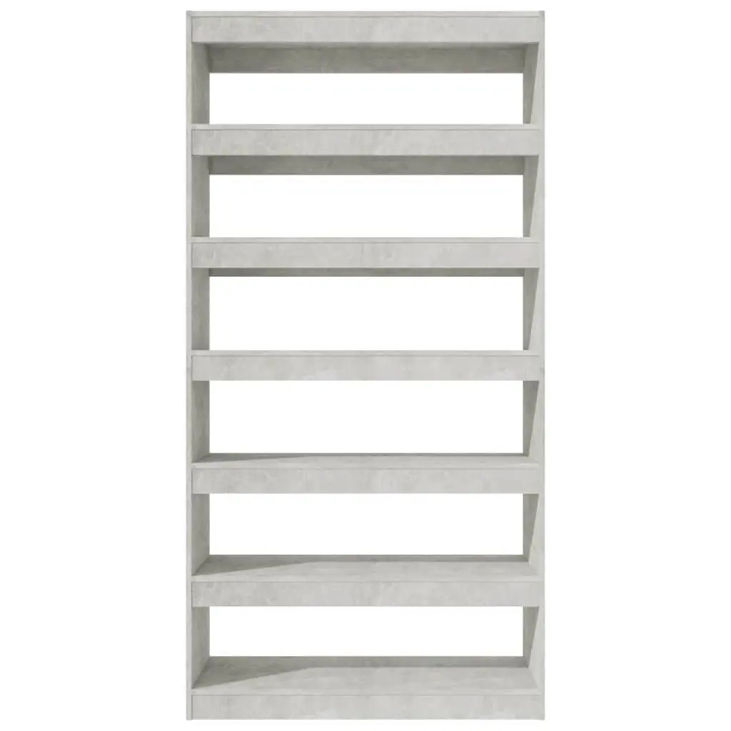 Book Cabinet 100x30x198cm Grey Engineered Wood Shelving Storage Room Divider
