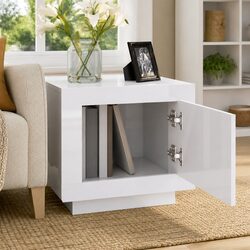 Elegant White Storage Coffee Table for Enhanced Living Spaces