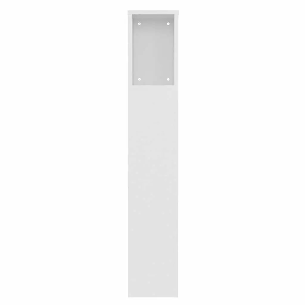 Headboard Cabinet 100cm White Wall-Mounted with Four Storage Compartments
