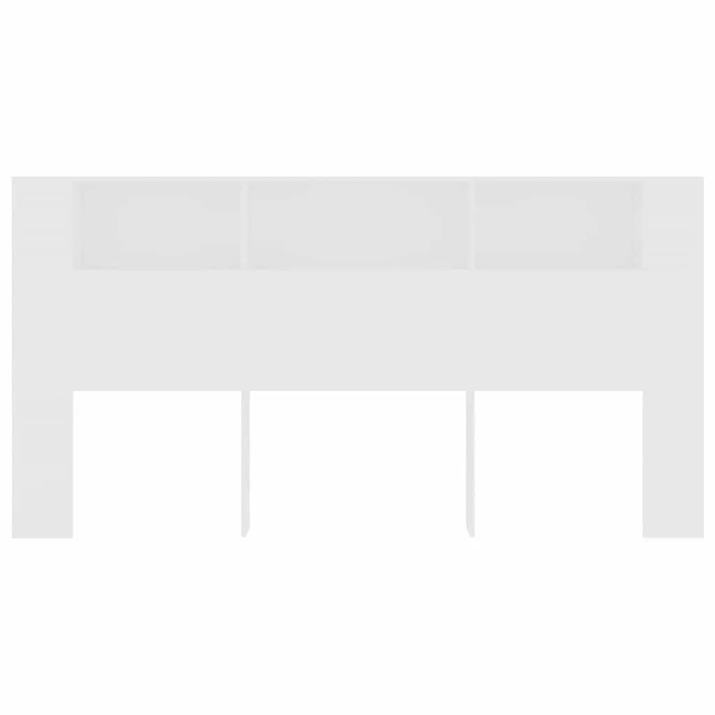 Headboard Cabinet 200cm White Wall Mounted Storage Organiser Bedroom Furniture Unit